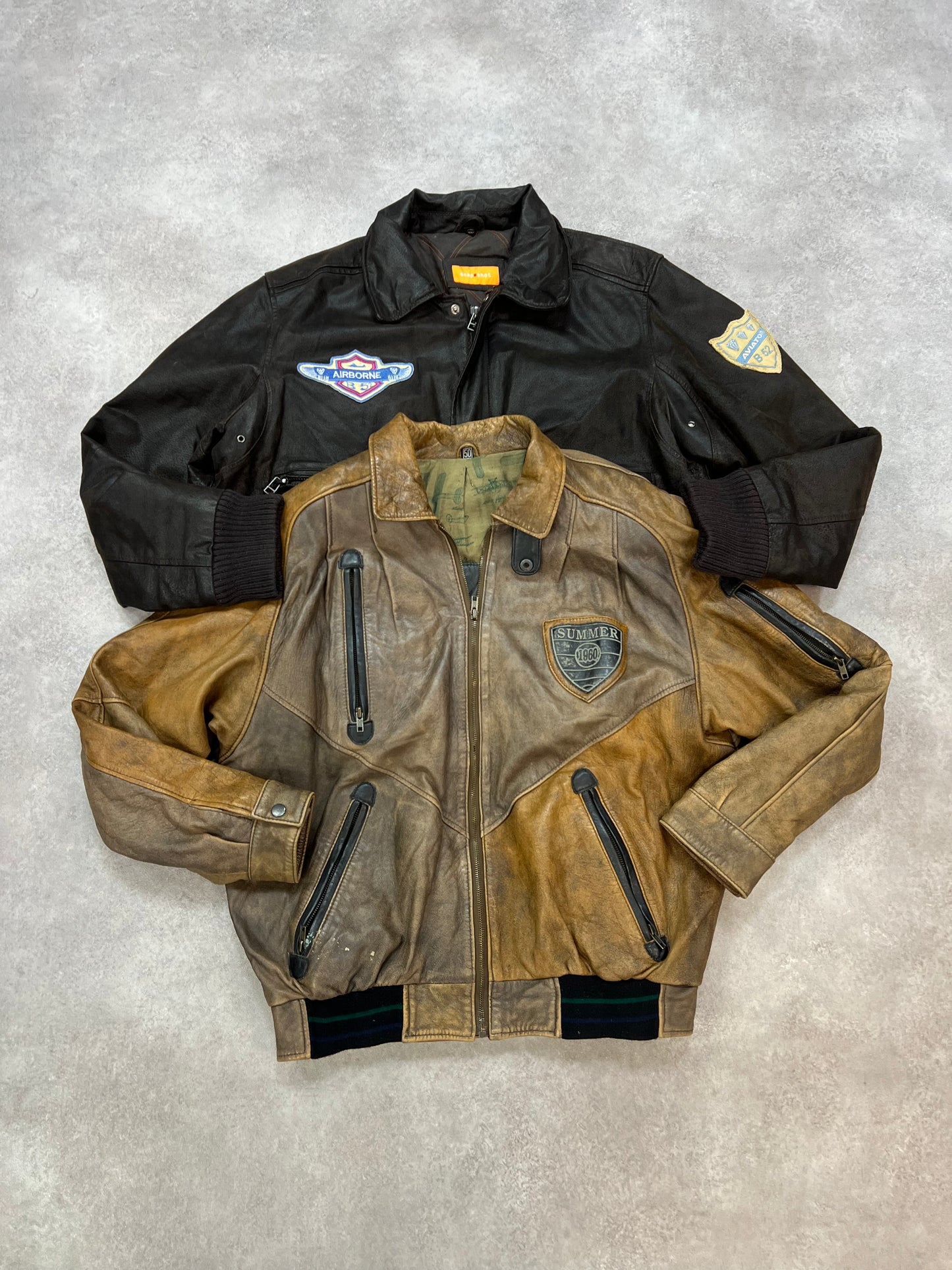 FLYING LEATHER LEATHER BOMBER JACKETS